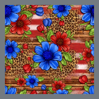 Patriotic Flowers Seamless Pattern Heavyweight Sweatshirt | Teevron