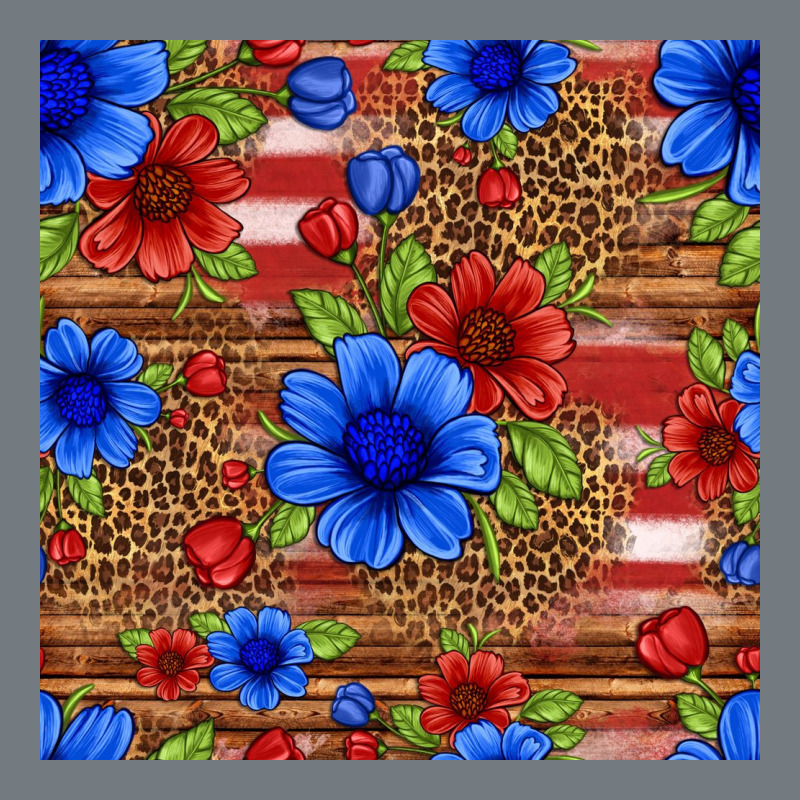 Patriotic Flowers Seamless Pattern Heavyweight Sweatshirt by HRA Design Shop | Teevron