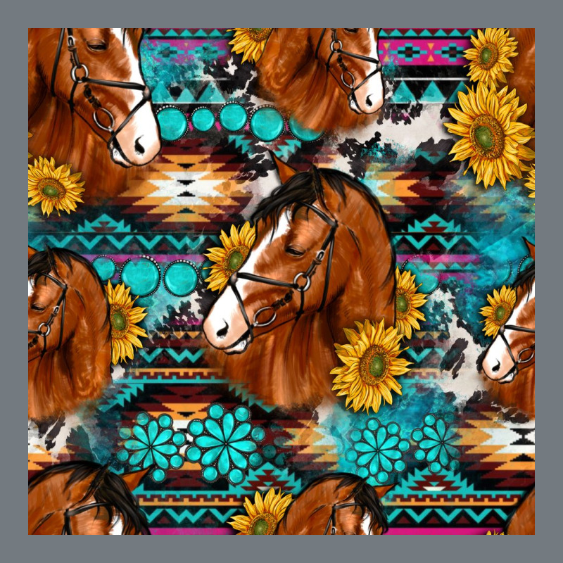 Sunflower Horses Seamless Pattern Heavyweight Sweatshirt by HRA Design Shop | Teevron