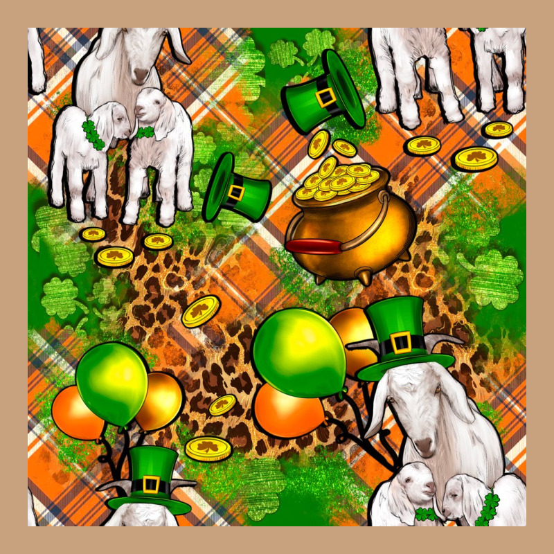 St Patricks  Goat Family With Balloons Seamless Vintage Tee by FaDigitalArtStudio | Teevron