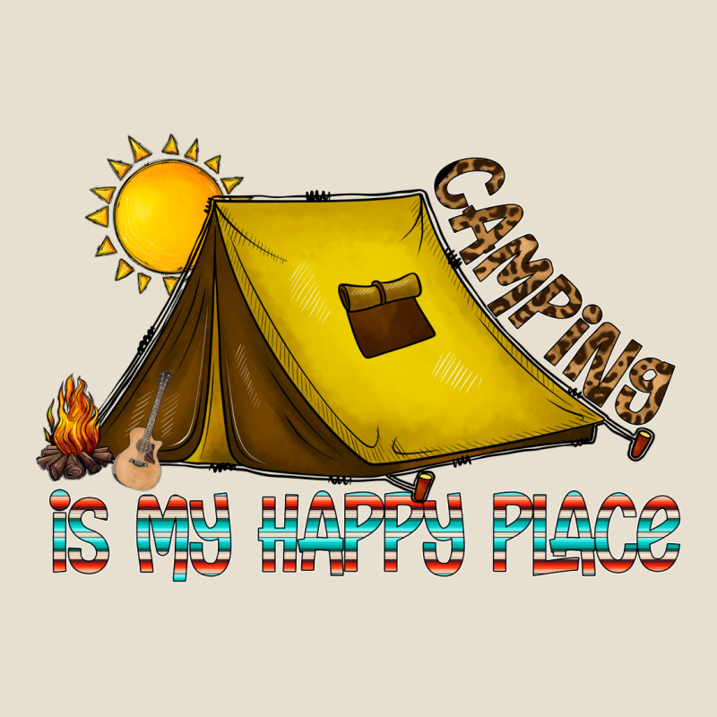 Camping Is My Happy Place Urban Heavy Tee by CowhideDigitalArt | Teevron