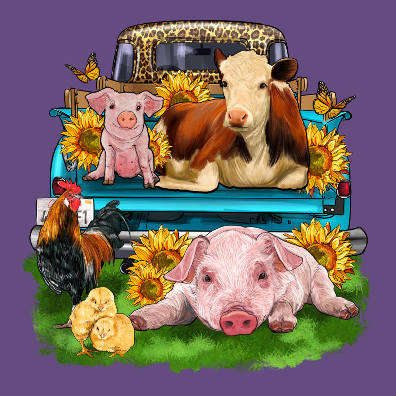 Farm Truck Animals Vintage Hoodie by Zillion Design Studio | Teevron