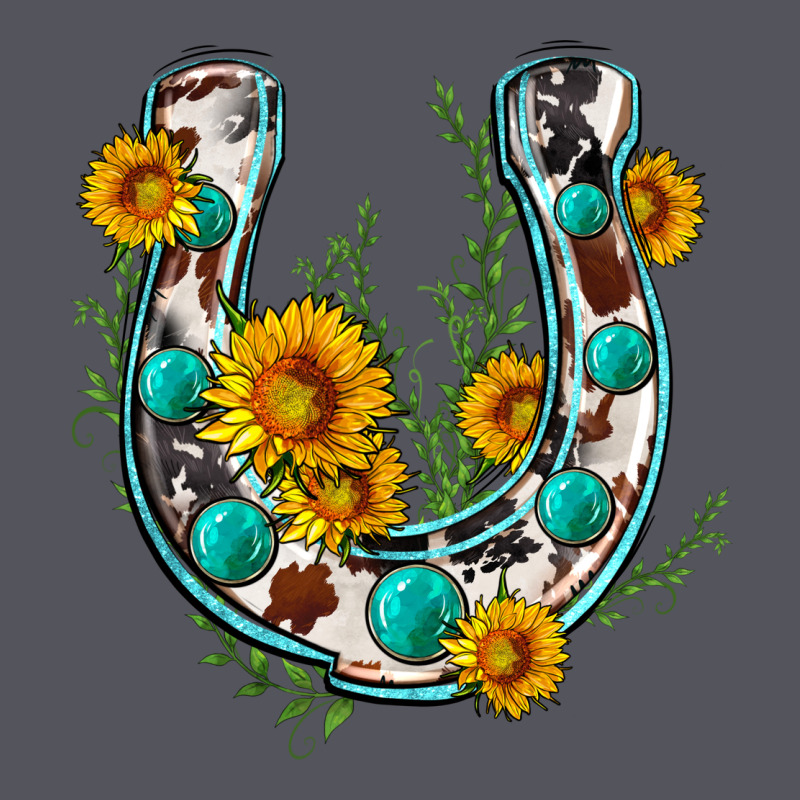 Cowhide Sunflower Horseshoe Vintage Hoodie by Zillion Design Studio | Teevron