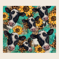 Western Leopard Sunflower Black And White  Cow Zipper Hoodie | Teevron