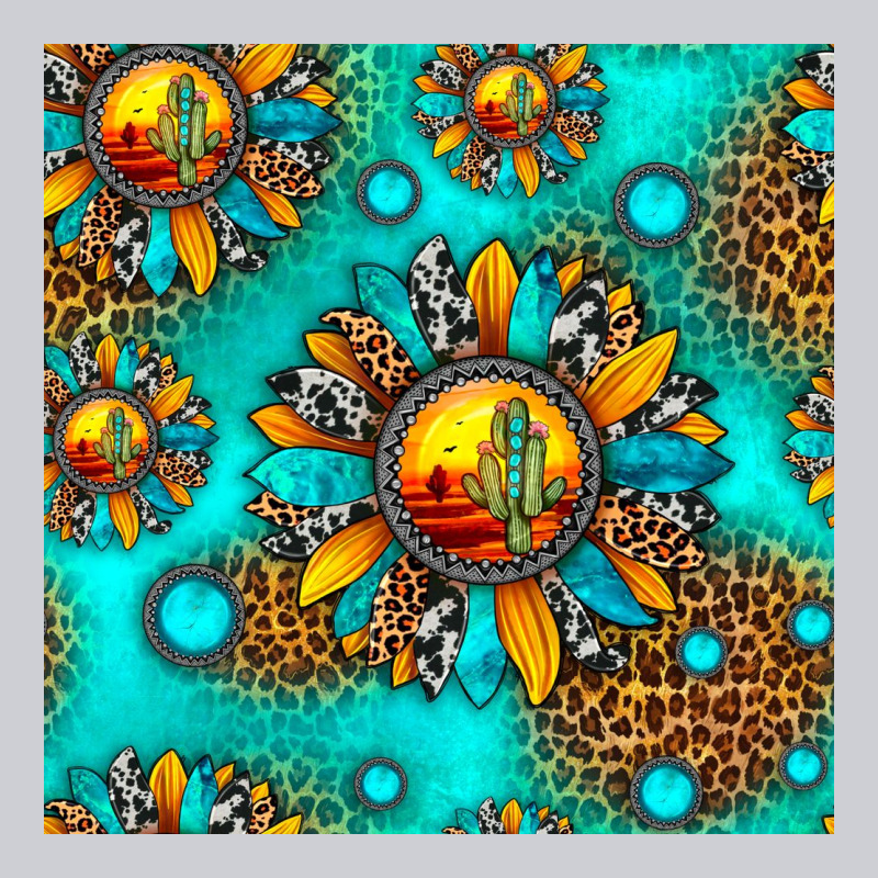 Western Sunset Sunflowers Seamless Pattern Heavyweight Sweatshirt by HRA Design Shop | Teevron