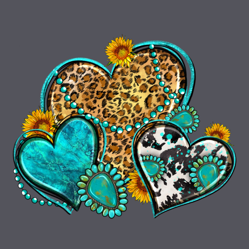 Western Turquoise Hearts Vintage Hoodie by Zillion Design Studio | Teevron
