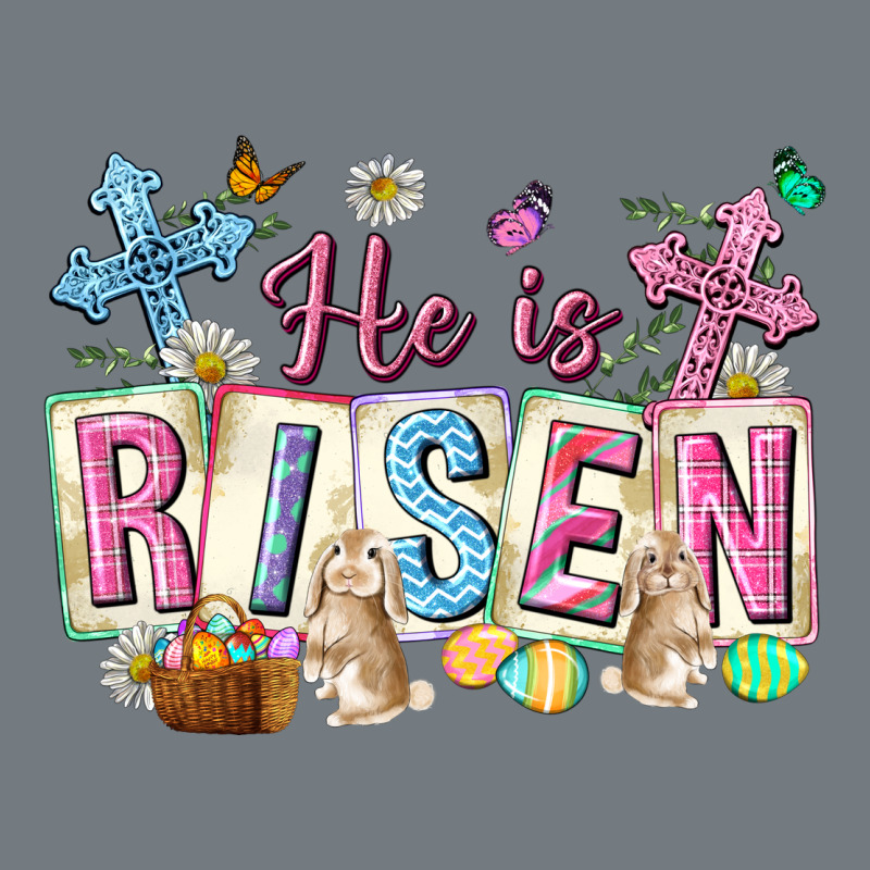 He Is Risen Easter With Flowers Heavyweight Sweatshirt by Neo Western | Teevron