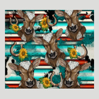 Western Horseshoe Sunflower Brown Cow Zipper Hoodie | Teevron