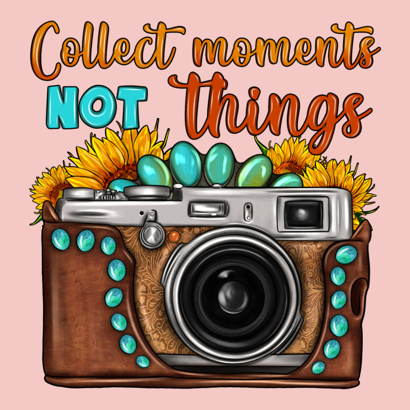 Collect Moments Not Things Sunflower Gemstone Vintage Camera Urban Heavy Tee by FaDigitalArtStudio | Teevron