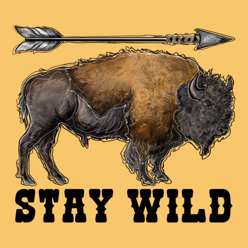 Stay Wild Bison Vintage Hoodie by RanaPortraitStore | Teevron