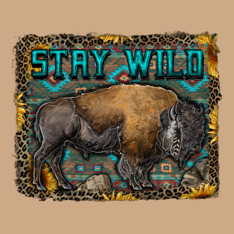 Stay Wild Aztec Bison Vintage Hoodie by RanaPortraitStore | Teevron