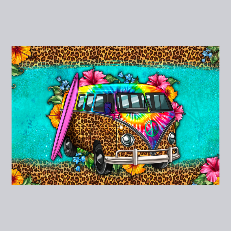 Hippie Van Floral Skinny Metal Can Holder Heavyweight Sweatshirt by HRA Design Shop | Teevron