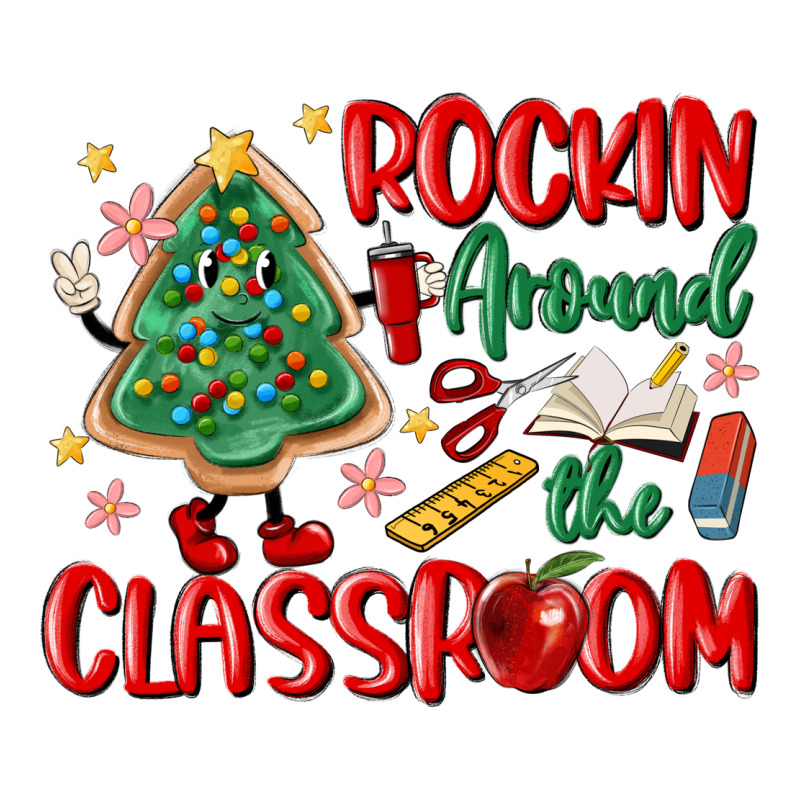 Rockin Around The Clasroom Teacher Premium Sweatshirt by MaliasSmallBusiness | Teevron