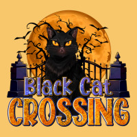 Black Cat Crossing Vintage Hoodie | Teevron