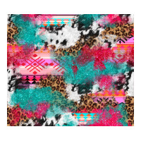 leopard cowhide pink turquoise glitter | Teevron