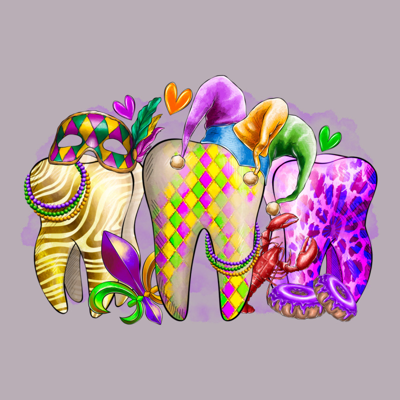 Mardi Gras Tooth Vintage Tee by RacoonDesign | Teevron