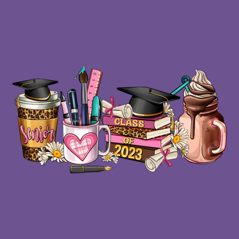 Senior 2023 Graduation Coffee Cups Vintage Tee by AdoDesignShop | Teevron