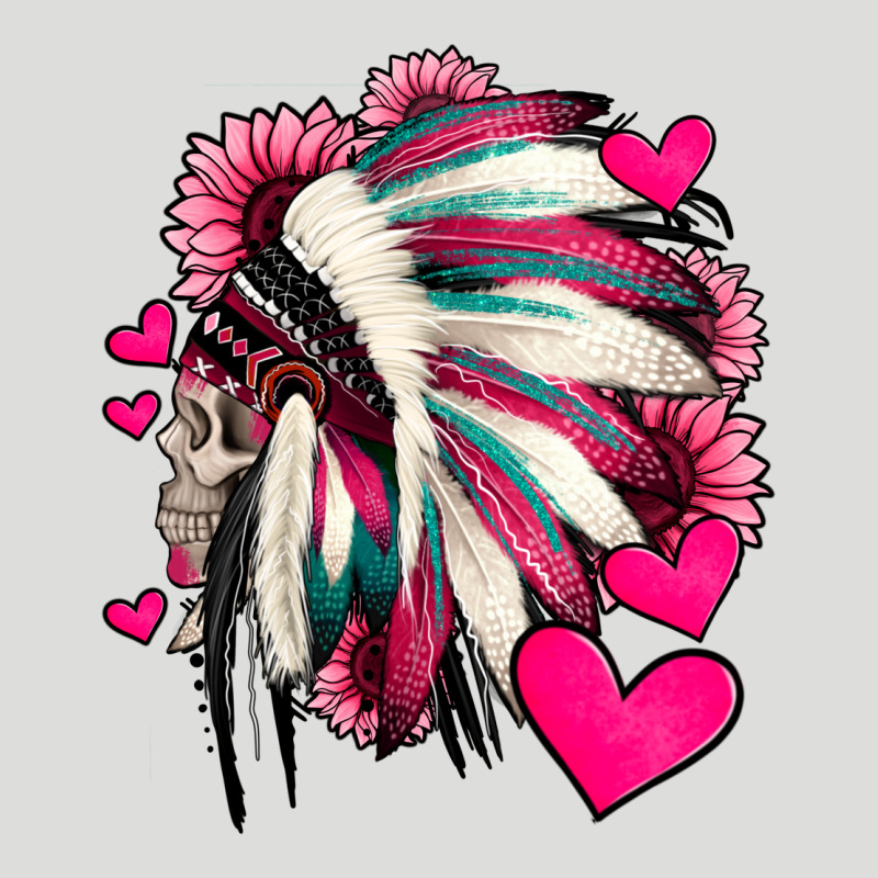 Indian Headdress With Hearts Valentine's Day Zipper Hoodie by Jasminsmagicworld | Teevron