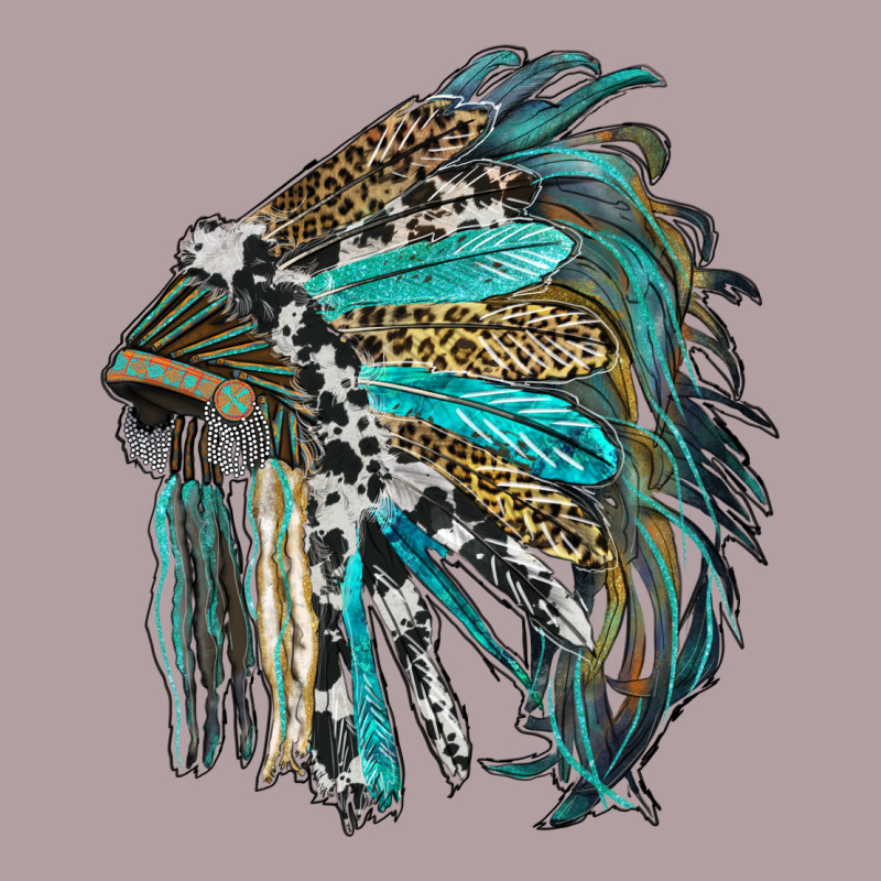 Indian Feather Headdress With Western  Patterns Vintage Hoodie by RanaPortraitStore | Teevron