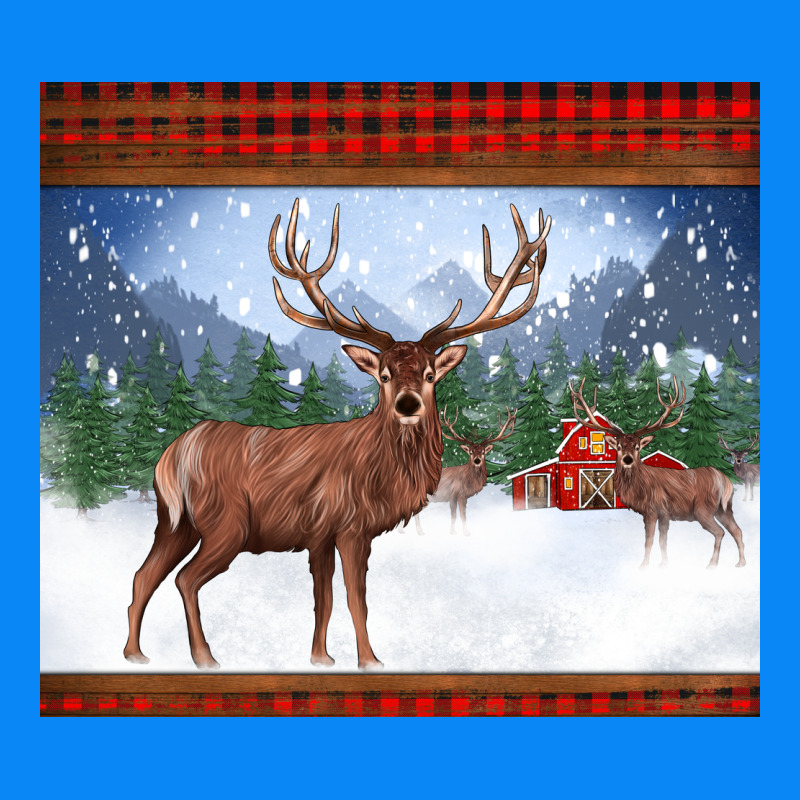 Christmas Reindeer Red Barn Country Farm Christmas Zipper Hoodie by BarkalooDesign | Teevron