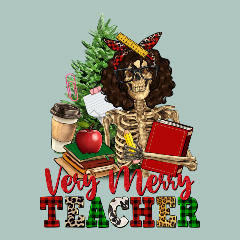 Very Merry Teacher Skeleton Premium Sweatshirt by NancyCooperArtShop | Teevron