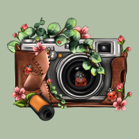 Floral Eucalyptus Film Roll Vintage Camera Urban Heavy Tee | Teevron