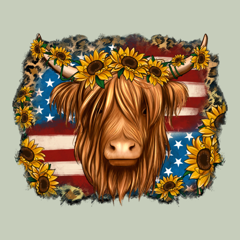 4th Of July Shaggy Cow Long Sleeve Tee by Jasminsmagicworld | Teevron