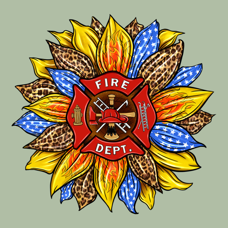 Firefighter Sunflower Urban Heavy Tee by HRA Design Shop | Teevron