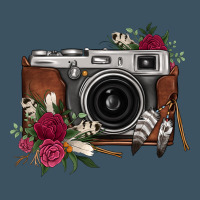 Floral Feather Vintage Camera Urban Heavy Tee | Teevron