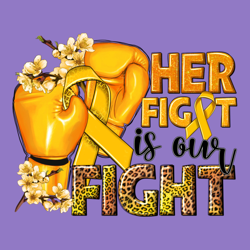 Her Fight Is Our Fight Childhood Cancer Yellow Urban Hoodie by NancyCooperArtShop | Teevron