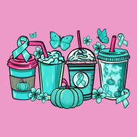 Ovarian Cancer Coffee Cups Teal Ribbon Urban Hoodie | Teevron