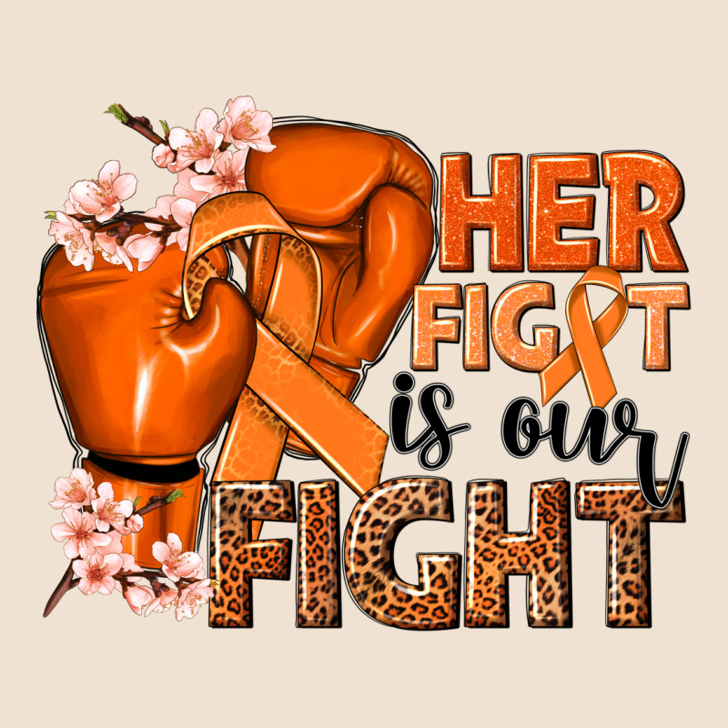 Her Fight Is Our Fight Kidney Cancer Orange Ribbon Urban Hoodie by NancyCooperArtShop | Teevron
