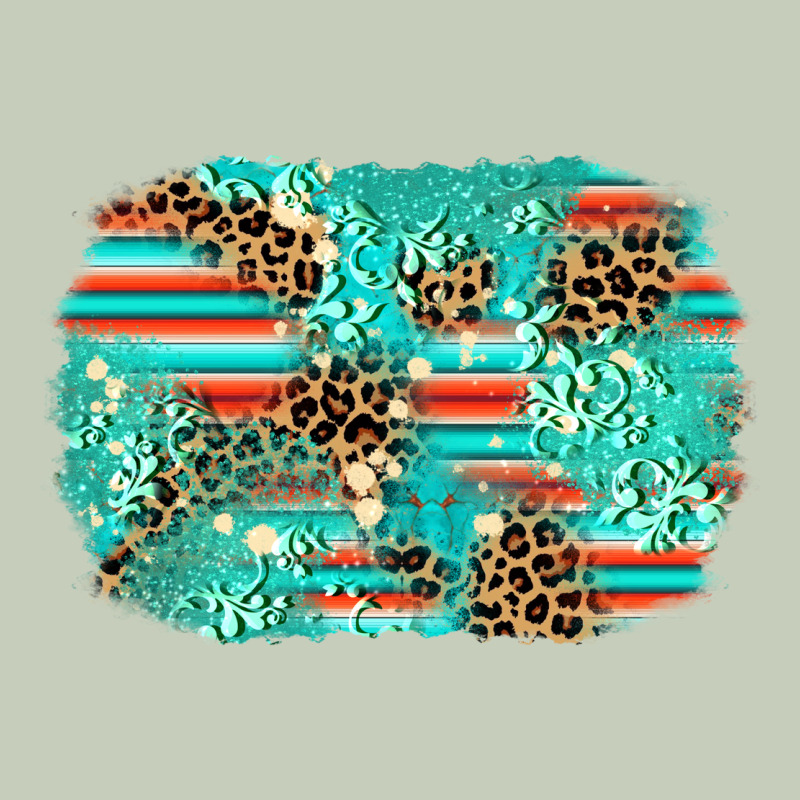 Leopard Turquoise Glitter Background Classic Tee by AdoDesignShop | Teevron