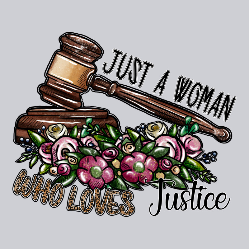 Just A Woman Who Loves Justice Heavyweight Sweatshirt by SublimationCraftShop | Teevron