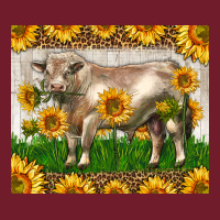Western Charolais Bull With Sunflowers Zipper Hoodie | Teevron