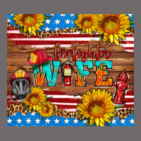 American Flag Firefighter Wife Urban Heavy Tee | Teevron