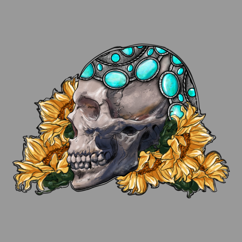 Skull With Sunflowers Vintage Hoodie by RanaPortraitStore | Teevron