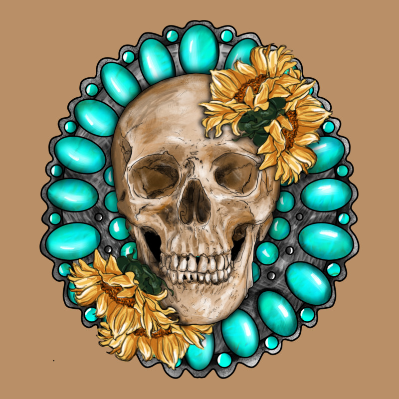 Skull With Gemstone And Sunflower Vintage Hoodie by RanaPortraitStore | Teevron