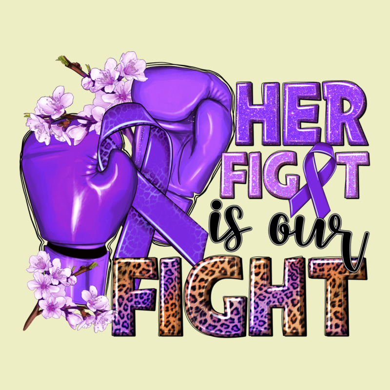Her Fight Is Our Fight Purple Ribbon Urban Hoodie by NancyCooperArtShop | Teevron