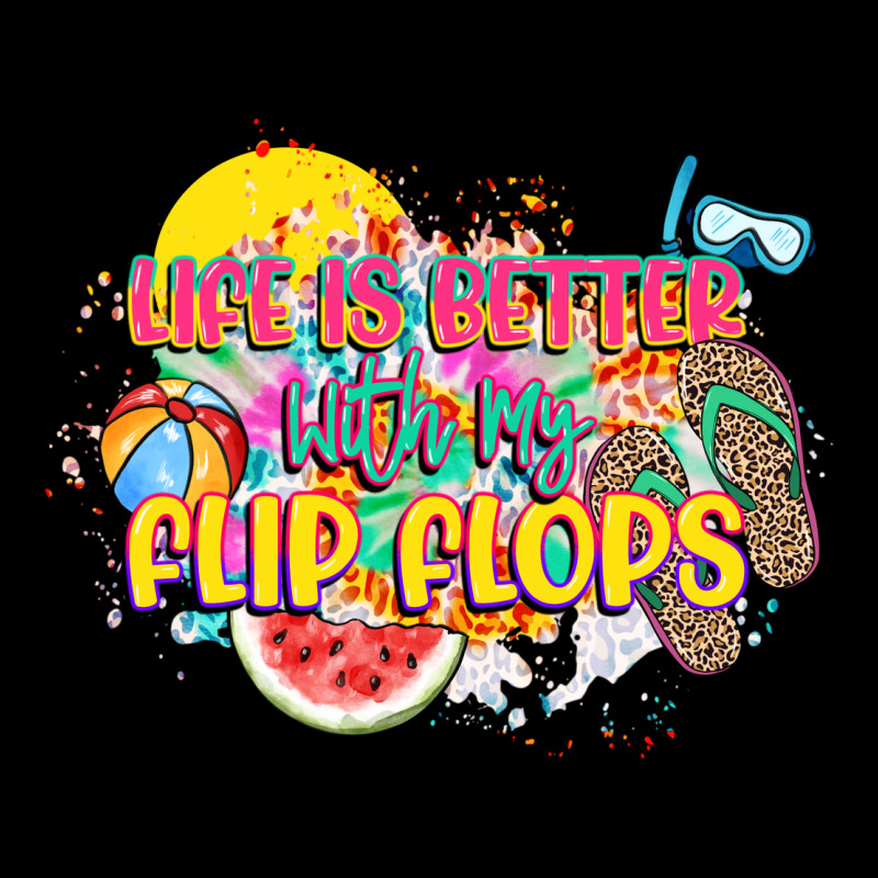 Life Is Better With My Flip Flops Zipper Hoodie by NancyCooperArtShop | Teevron