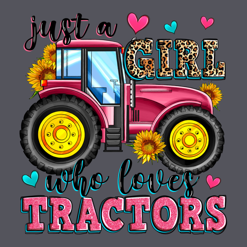 Just A Girl Who Loves Tractors Vintage Hoodie by Zillion Design Studio | Teevron