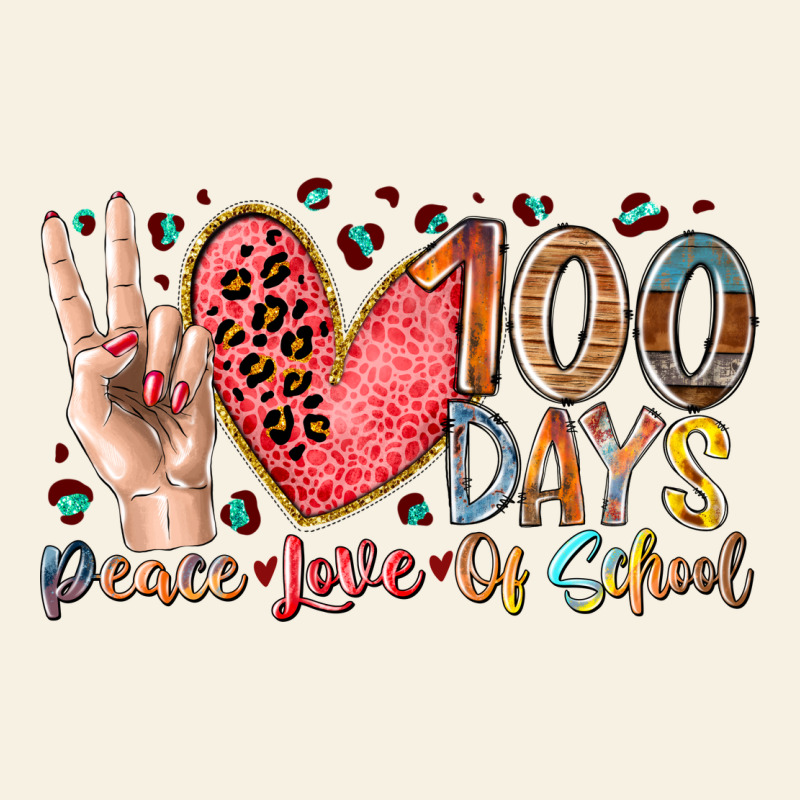 Peace Love 100 Days Of School Vintage Tee by RacoonDesign | Teevron