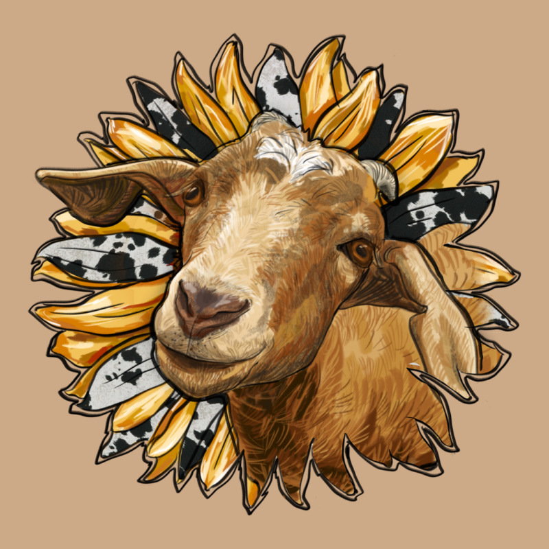 Sunflower With Goat Vintage Hoodie by RanaPortraitStore | Teevron