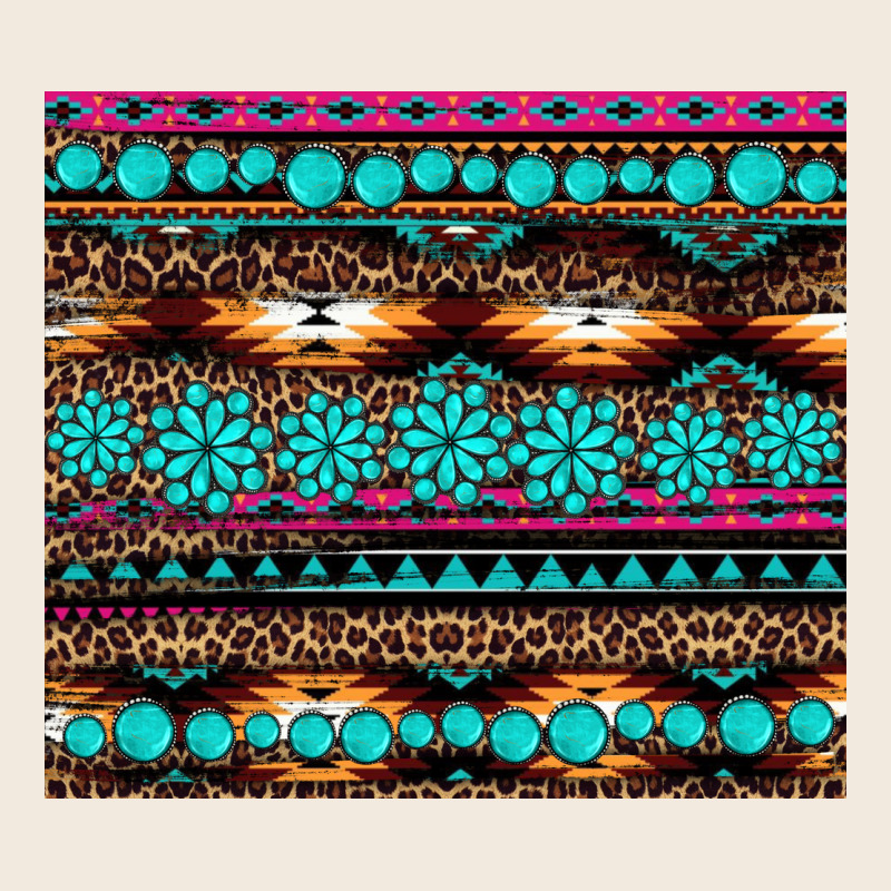 Leopard Aztec Turquoise Jewelry Zipper Hoodie by BarkalooDesign | Teevron