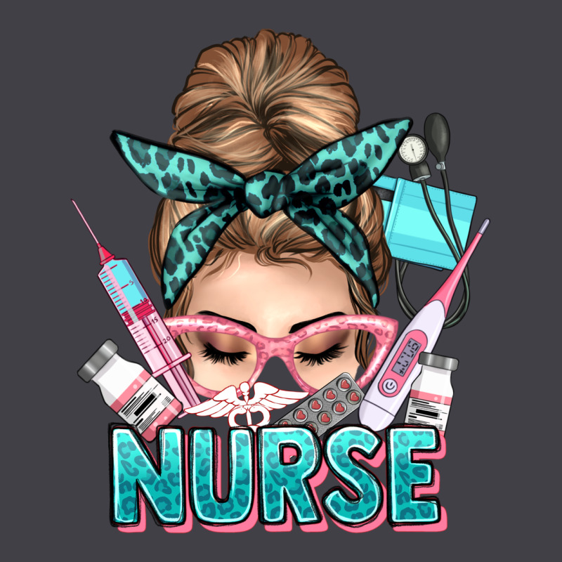 Nurse Life Messy Bun Heavyweight Hoodie by NancyCooperArtShop | Teevron