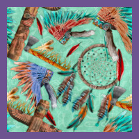 Pipe Tomahawk Dreamcatcher Headdress Seamless Patt Vintage Tee | Teevron