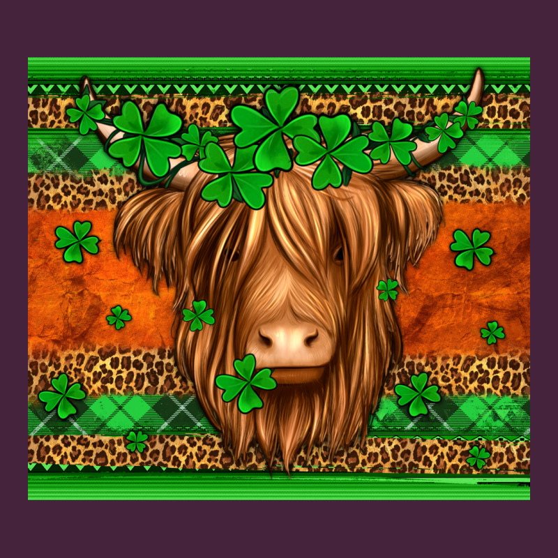 St Patricks Day Long Haired Cow Long Sleeve Tee by Jasminsmagicworld | Teevron