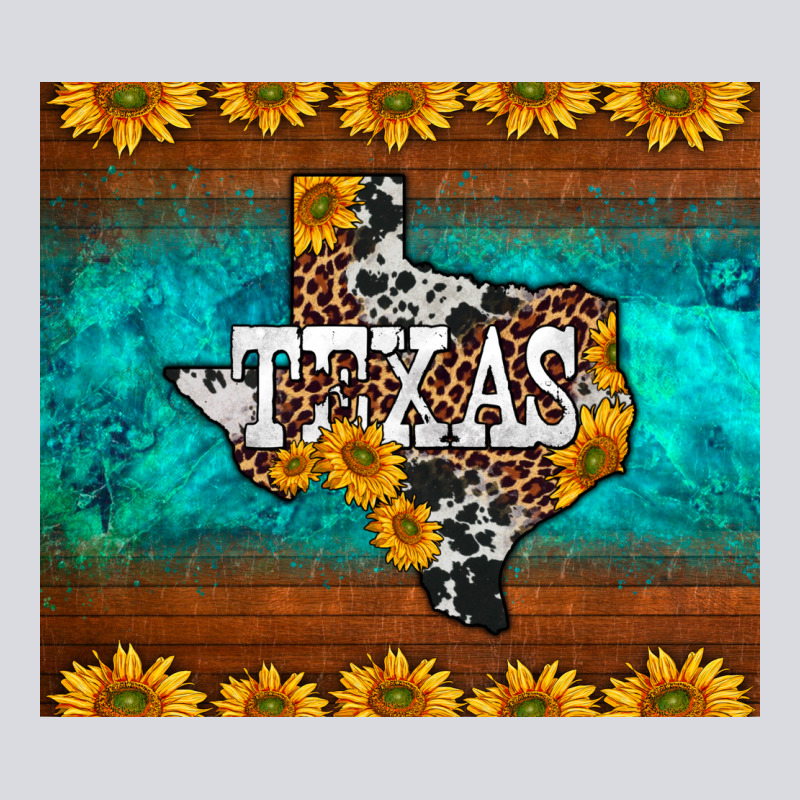 Sunflowers Cowhide Leopard Texas Map Zipper Hoodie by BarkalooDesign | Teevron