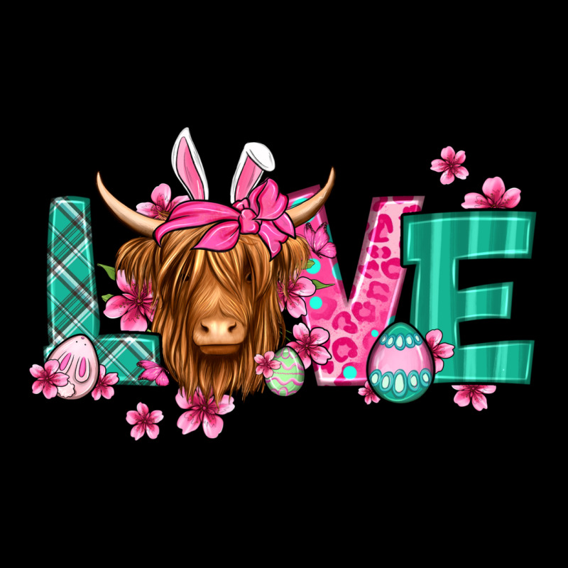 Love Easter Floral Longhaired Cow Long Sleeve Tee by Jasminsmagicworld | Teevron