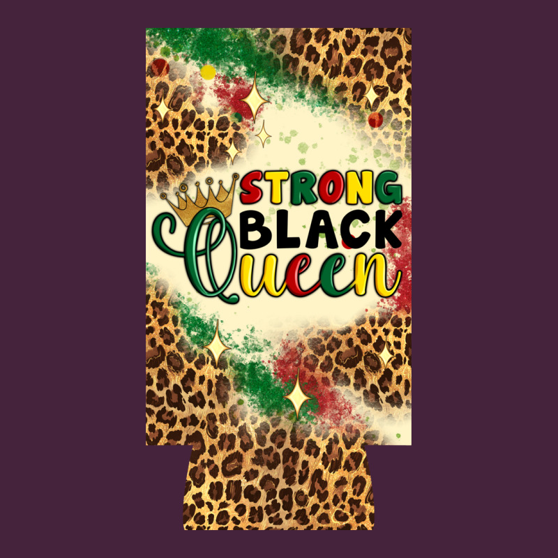 Strong Black Queen 12 Oz Can Cooler (slim) Long Sleeve Tee by Artiststas | Teevron